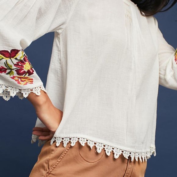Jeslyn Embroidered Peasant Top - Picture 1 of 5